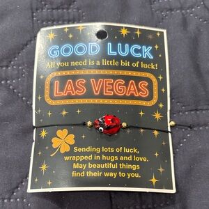 Las Vegas Good Luck Ladybug Bracelet,fun to give to someone visiting Las Vegas